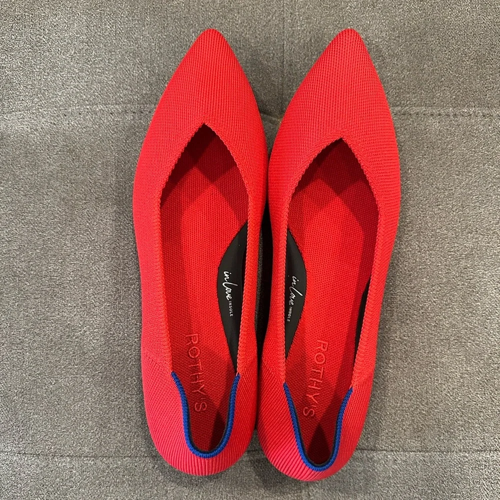 NWOB ROTHY'S The Point II Lollipop Red Size 9 - Picture 6 of 10